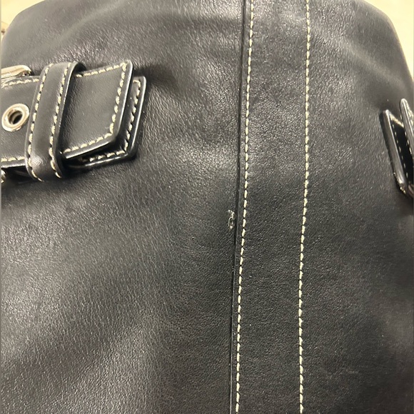 Black Coach Shoulder Bag with Silver Hardware - Picture 9 of 9
